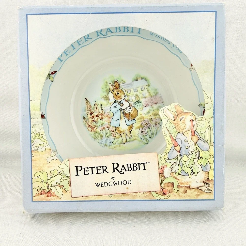 Wedgwood x Peter Rabbit Happy Birthday Bowl 1996 & Box England Frederick‎ Warne
